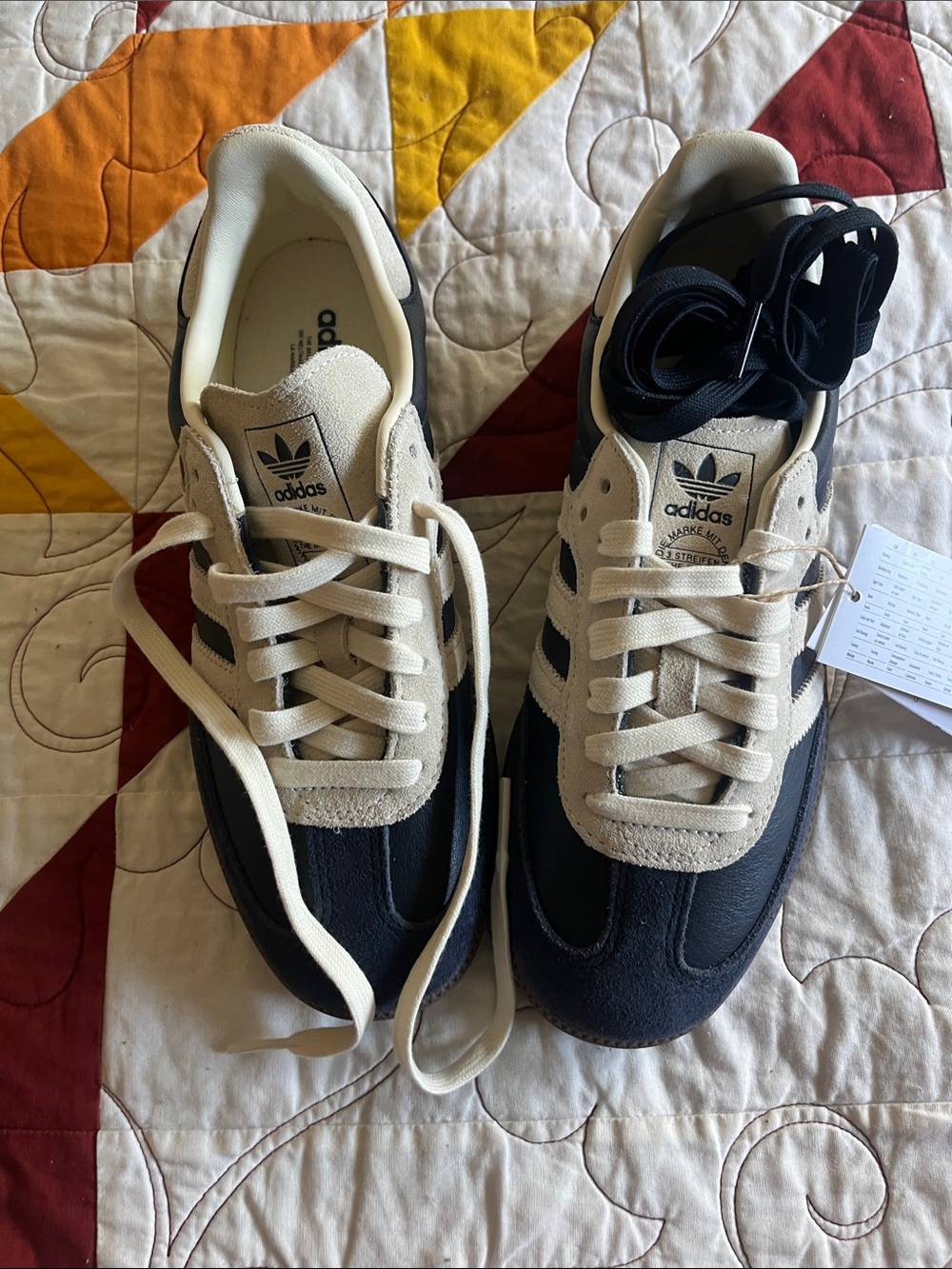 Adidas Sambas Navy & Cream Low-Profile Retro Sneaker